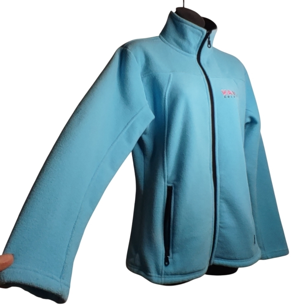 Vail Colorado Full Zip Fleece Jacket Womens Size S Small Teal Color/Pockets - Picture 4 of 5